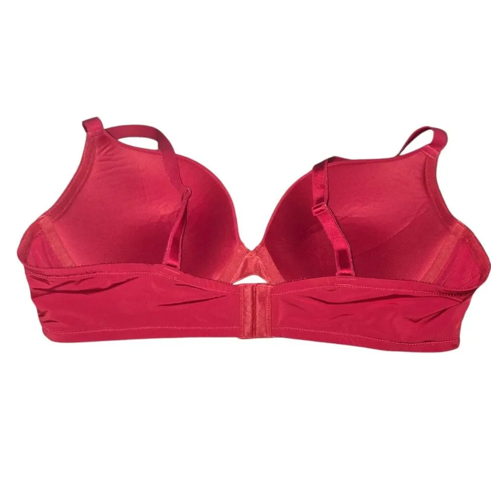 Torrid Smooth Push-Up Plunge Underwire Bra - Red, Size 42D